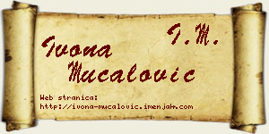 Ivona Mučalović vizit kartica